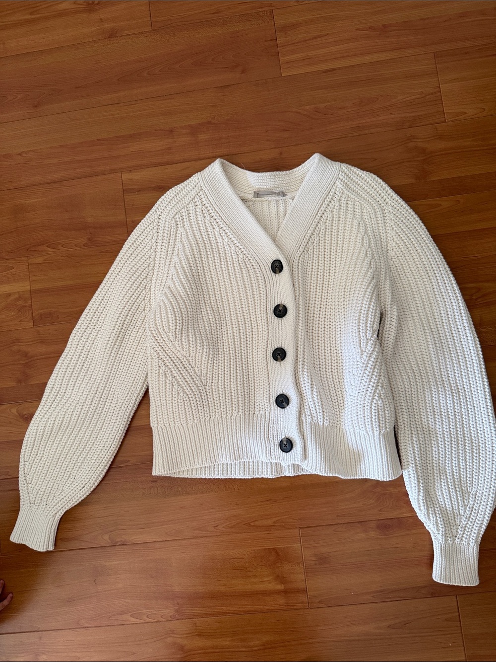 Everlane Ivory Button-Front Women's Cardigan